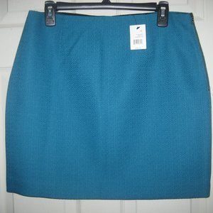 New TAHARI Elana Skirt Size 10 Fully Lined Ocean Depths Teal $168 NWT